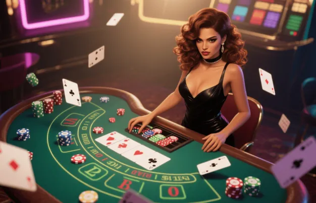 Cartas de blackjack exibindo Ás e Rei